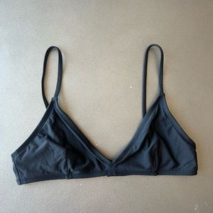 🏝J. Crew Black French Bikini Top Medium Swim